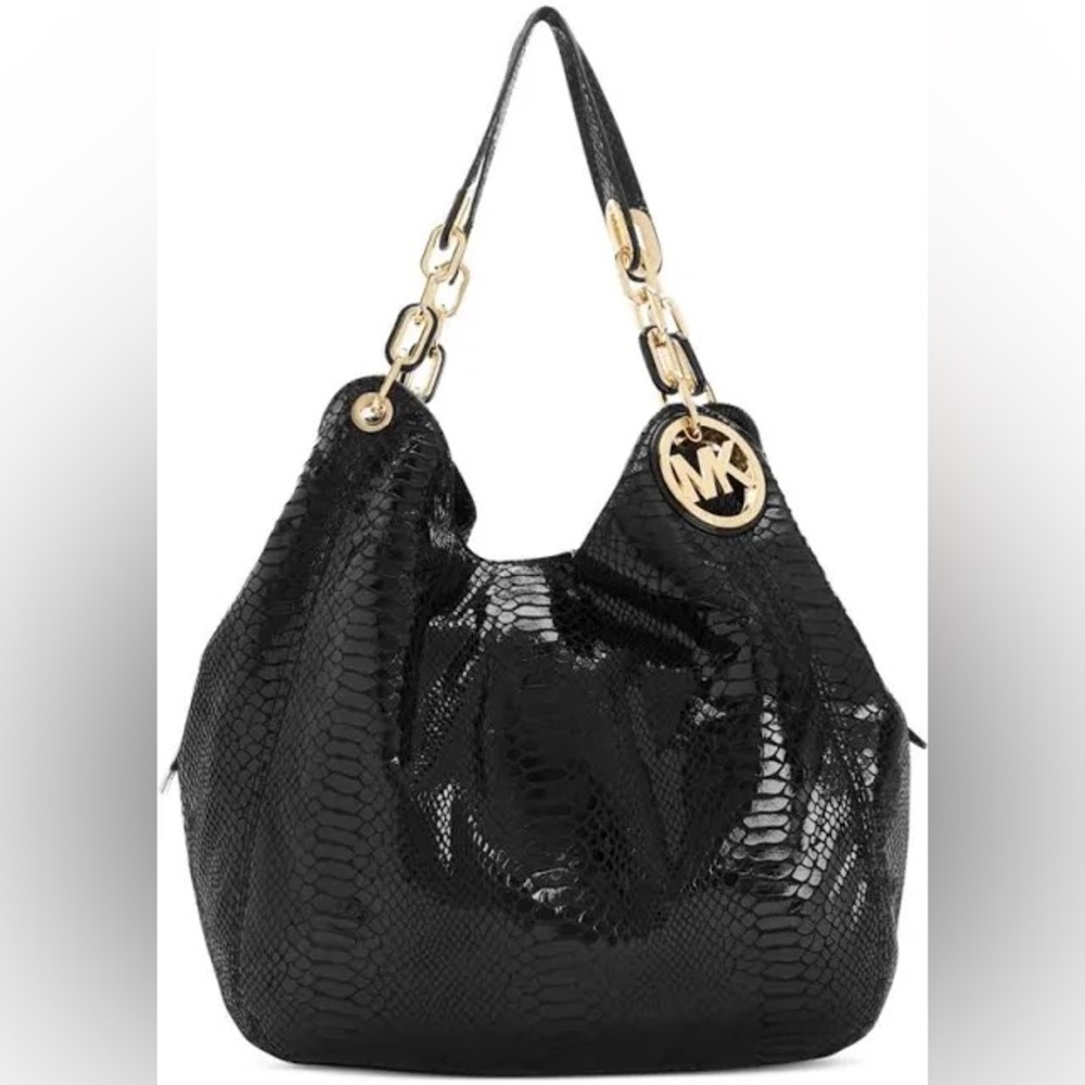 Michael Michael Kors Python Embossed Leather Medi… - image 2